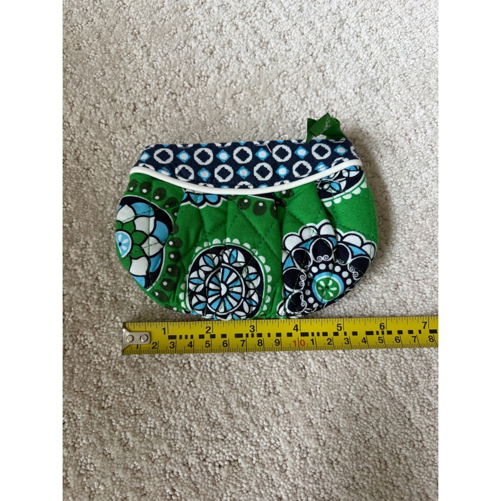 Vera Bradley Coin Purse Women OS Green Excellent Quilted Cupcakes Green Boho